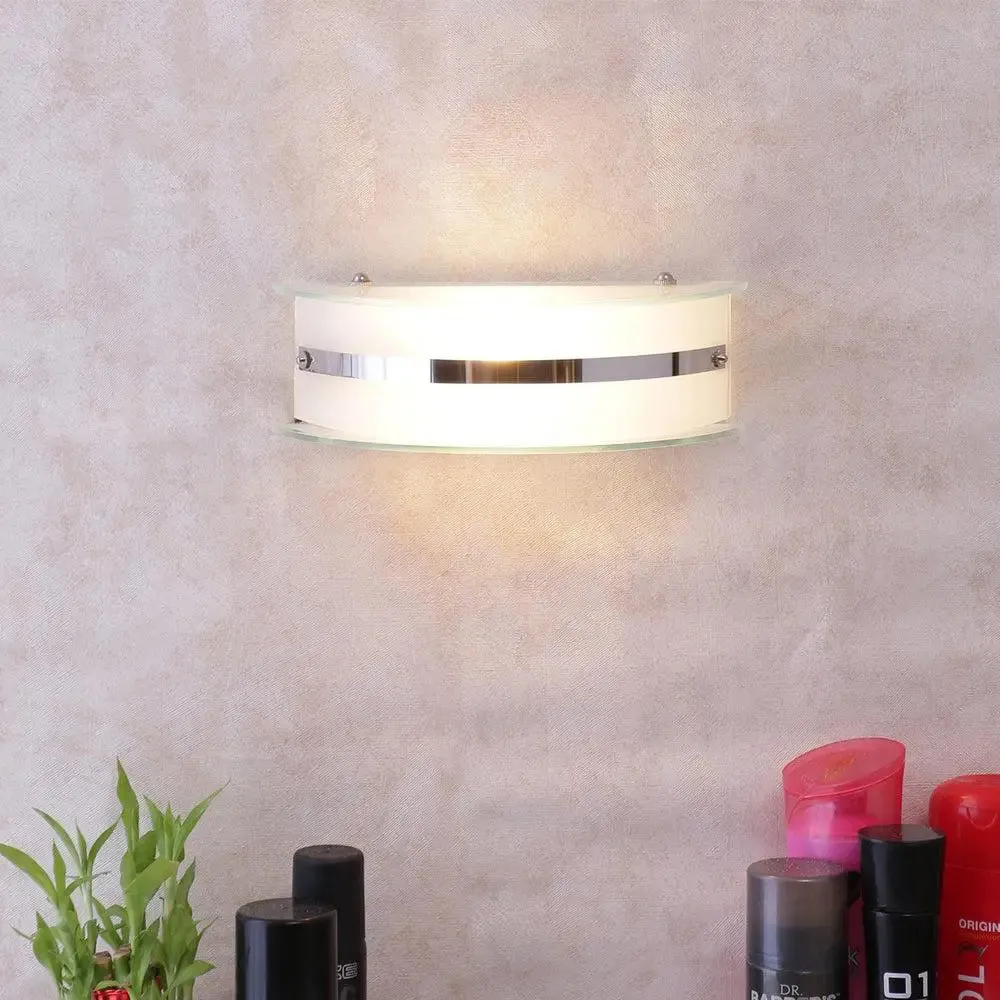 Luxurious Metal & Glass Bathroom Light