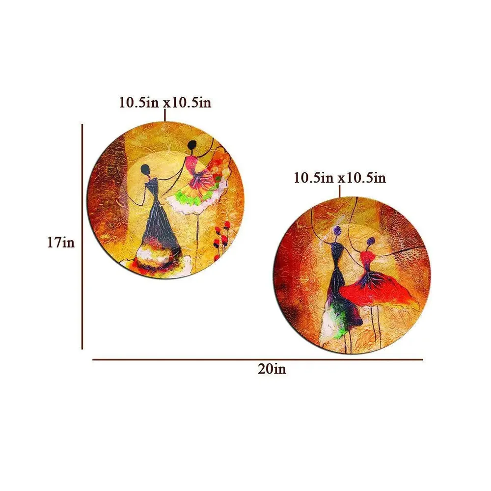 Luxury Ceramic Wall Plates With Ballerina Dancing Girl Design, Wall Hanging Plate