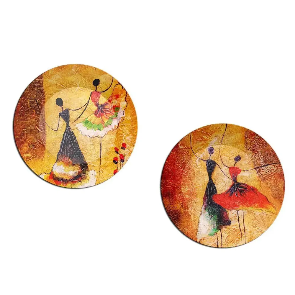Luxury Ceramic Wall Plates With Ballerina Dancing Girl Design, Wall Hanging Plate