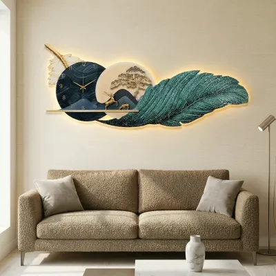 WallMantra Luxury Deer LED Crystal Wall Clock