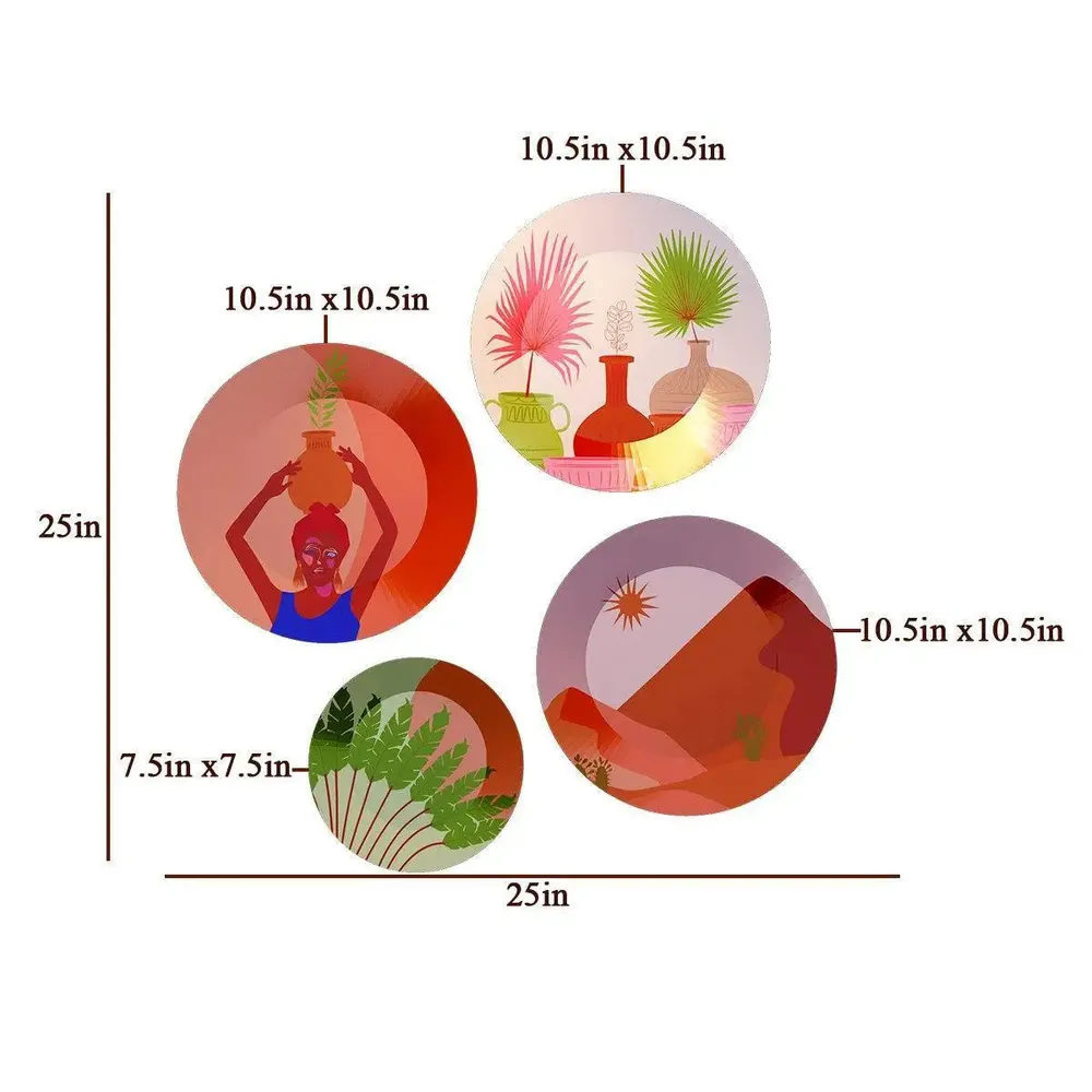 Luxury Finish Ceramic Wall Plates With Different Scenery Art , Wall Hanging Plate