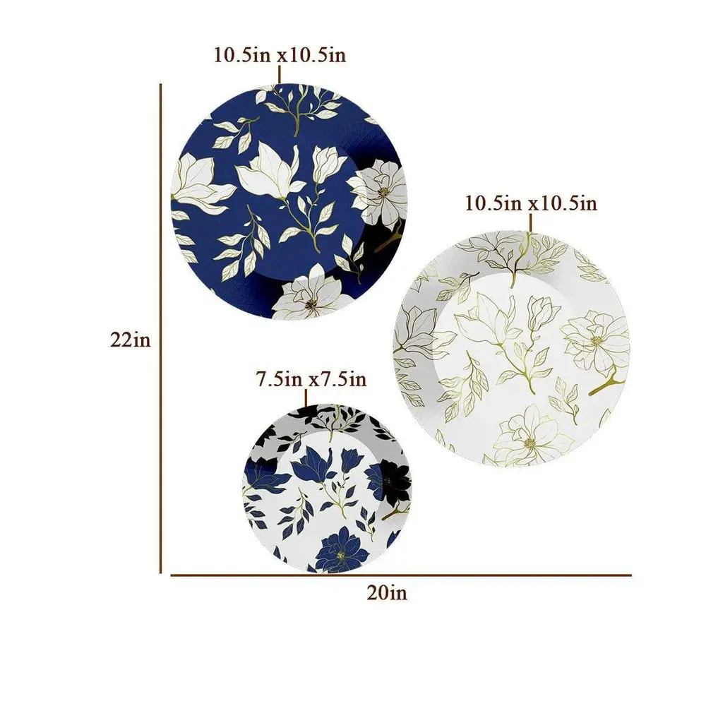 Luxury Floral Design Ceramic Wall Plates, Wall Hanging Plate
