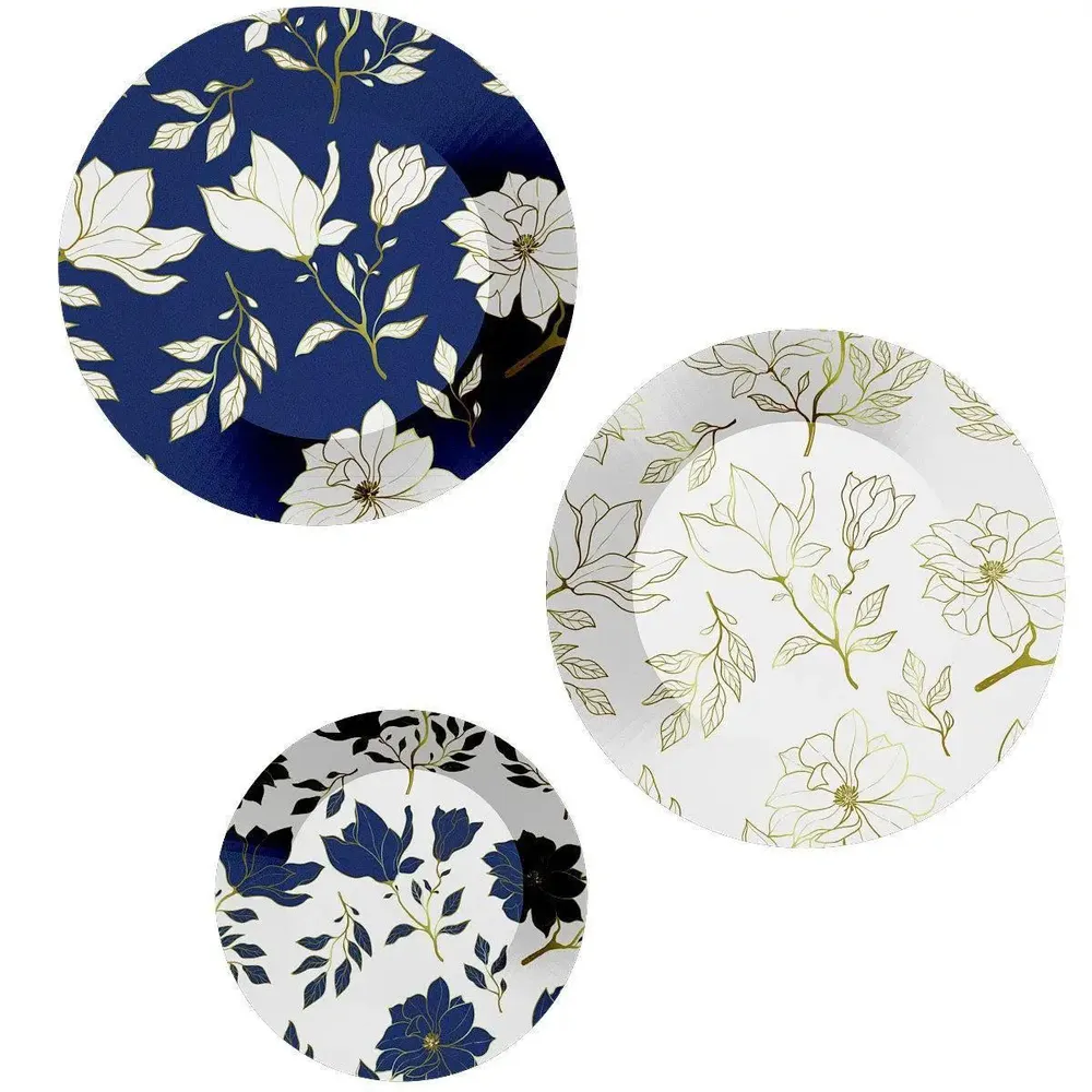 Luxury Floral Design Ceramic Wall Plates, Wall Hanging Plate