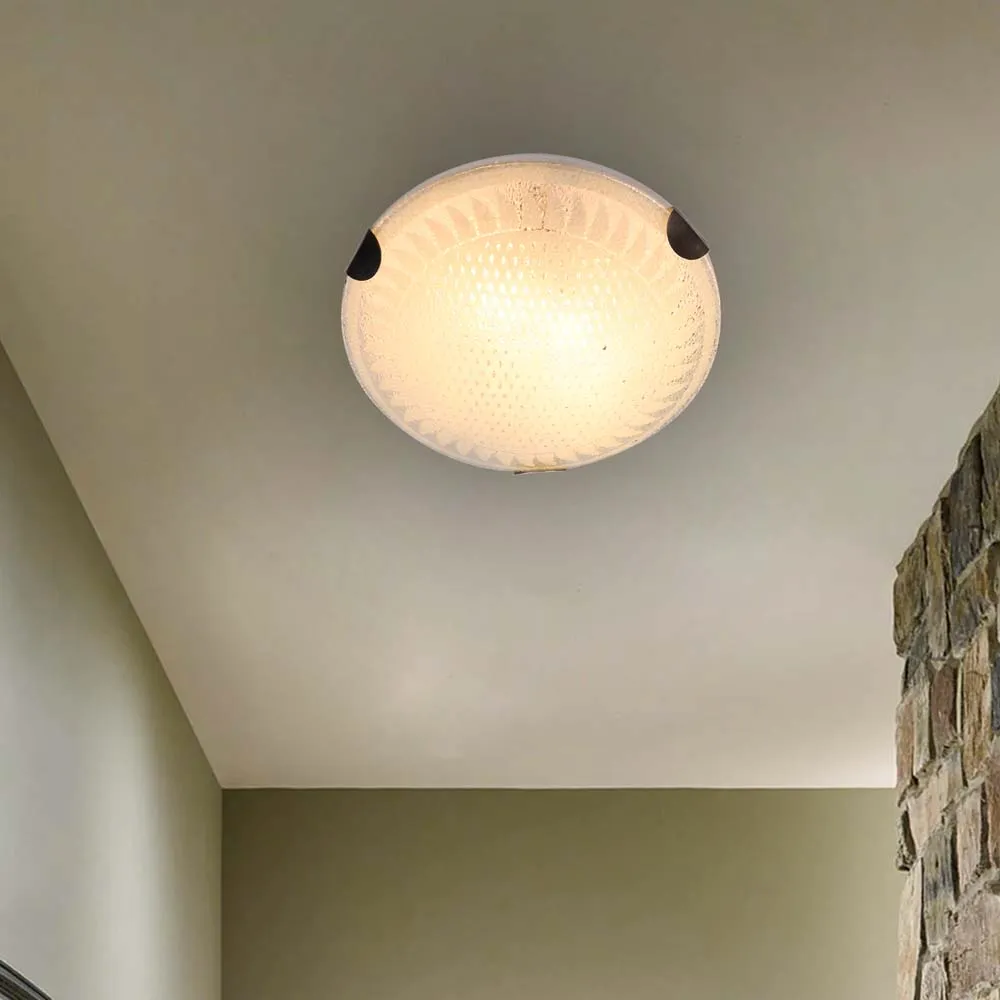 Luxury Sparkles Round Flush Mount Light