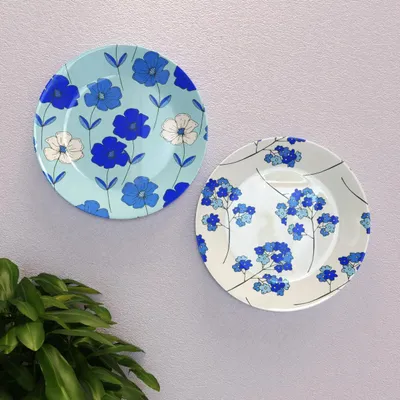 Luxury Wall Plates With Beautiful Flowers Pattern Design, Wall Hanging Plate