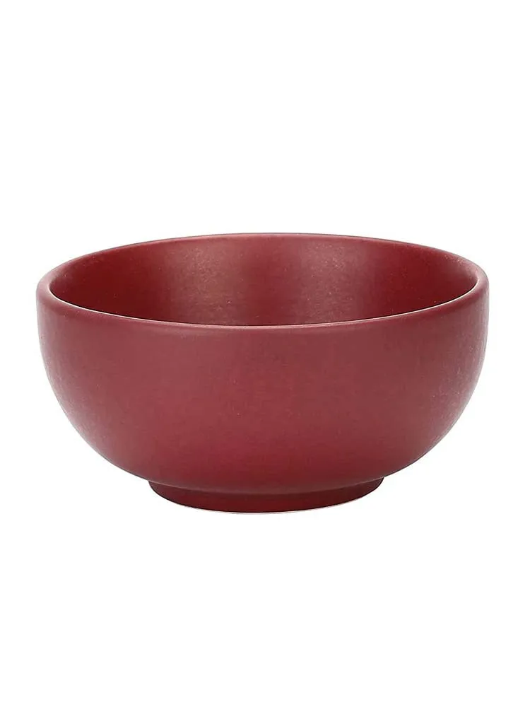 Magenta Matte Finish Ceramic Bowls Set Of 6