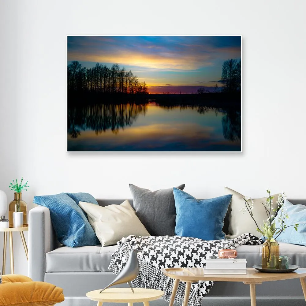 Magical twilight Framed Wall Art With Floating Frame