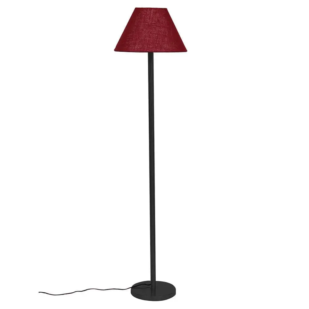 Magnificent Maroon Metal Floor Light