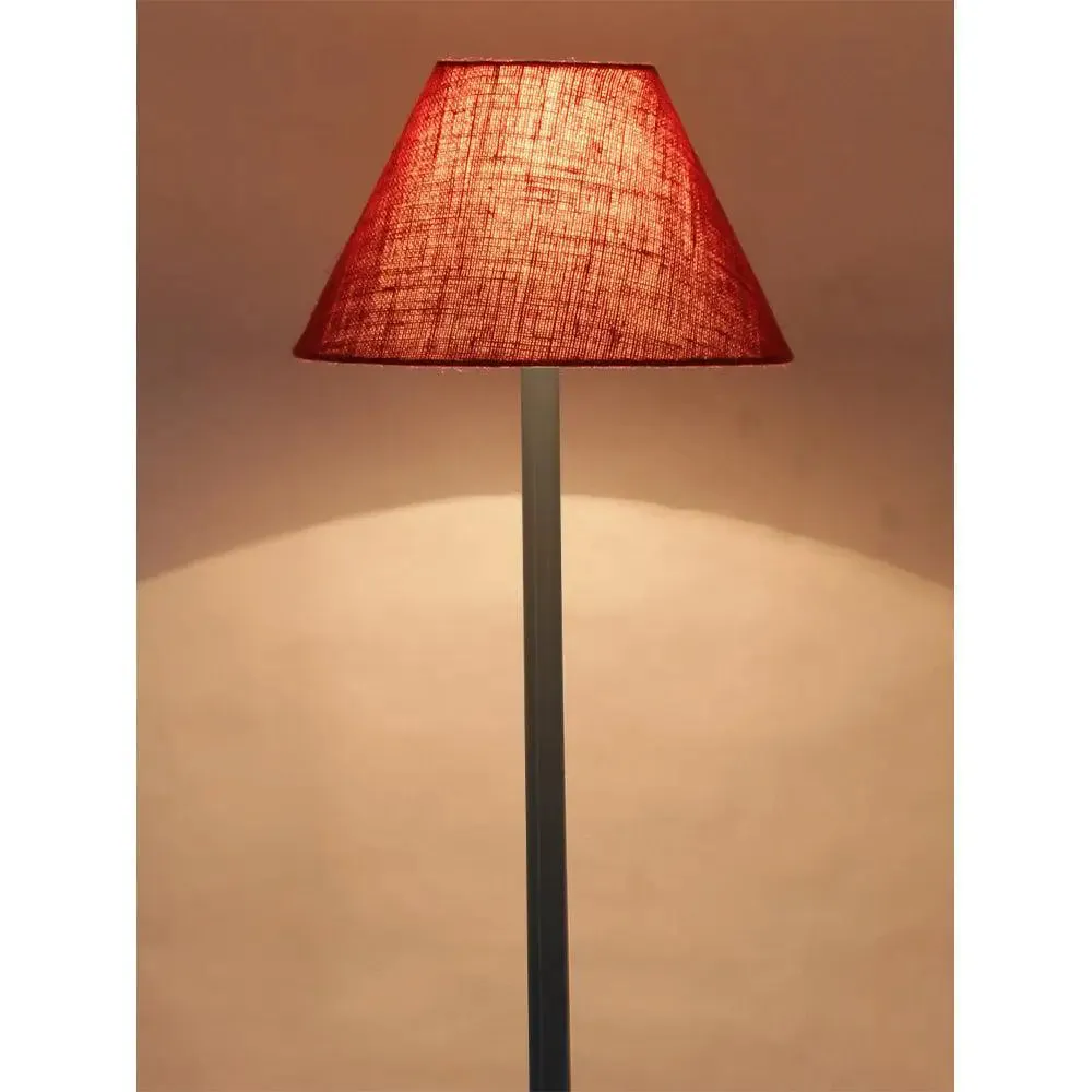 Magnificent Maroon Metal Floor Light