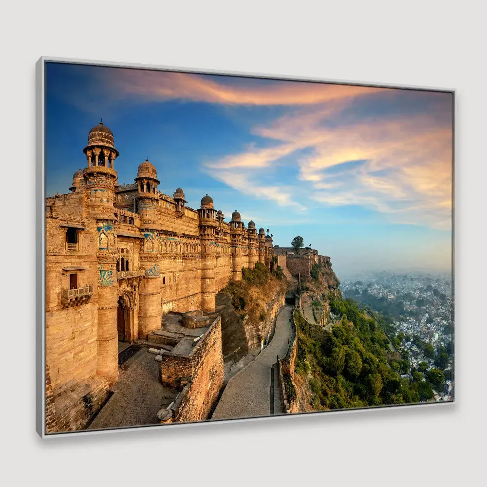 Magnificent Mughal Architecture Framed Wall Art With Floating Frame