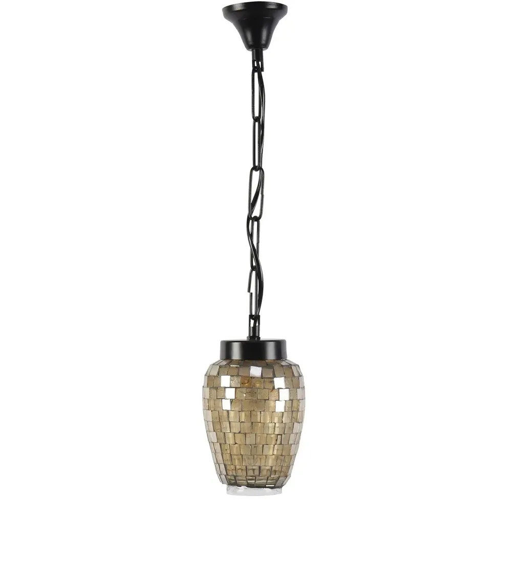 Magnificent Multicolor Mosaic Glass Hanging Light