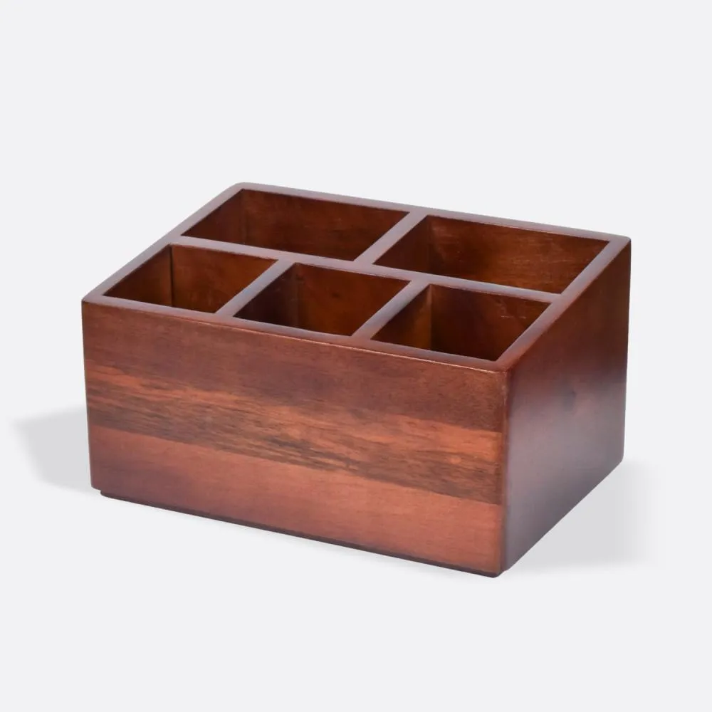 Mahagony Wooden Cutlery Holder