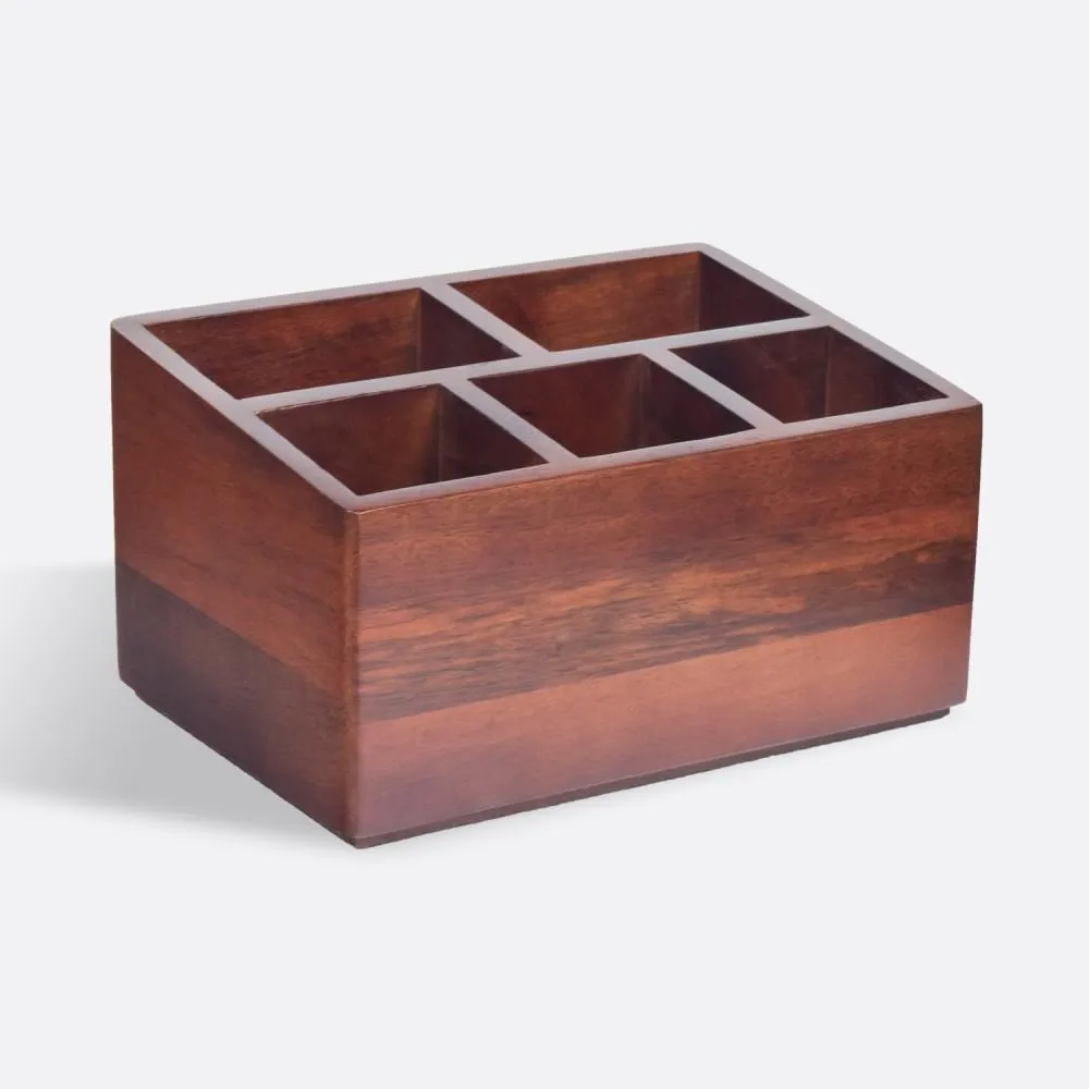Mahagony Wooden Cutlery Holder