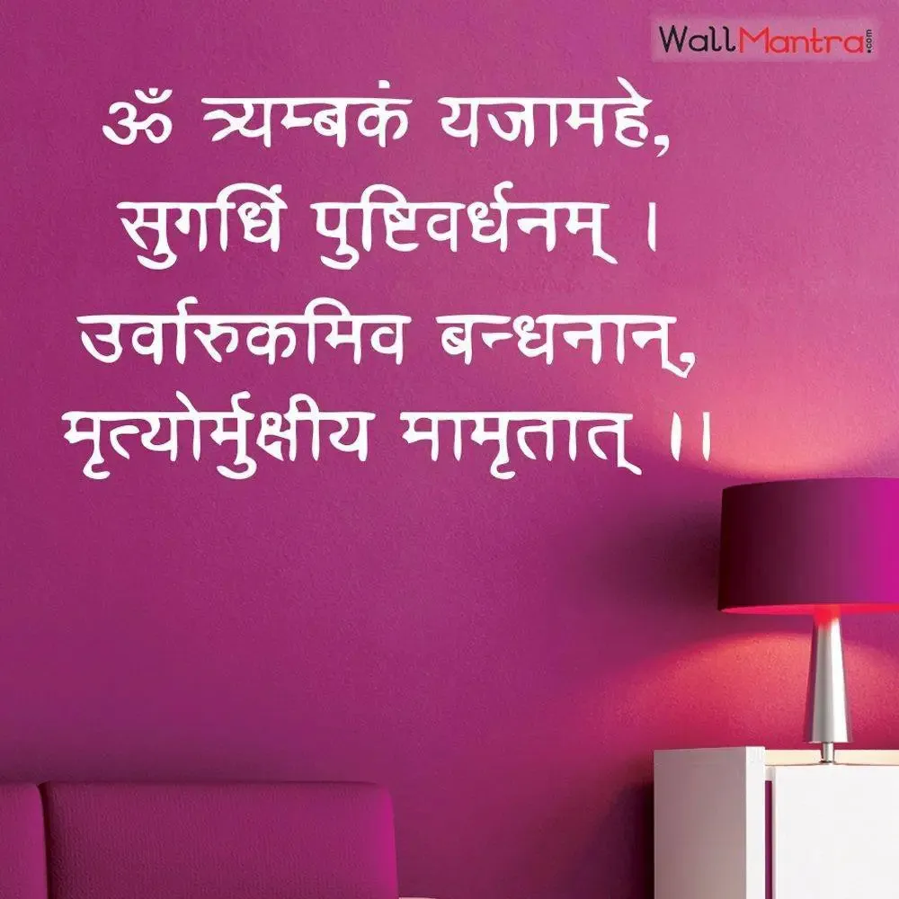Mahamritunjay Mantra Wall Decal Wall Sticker