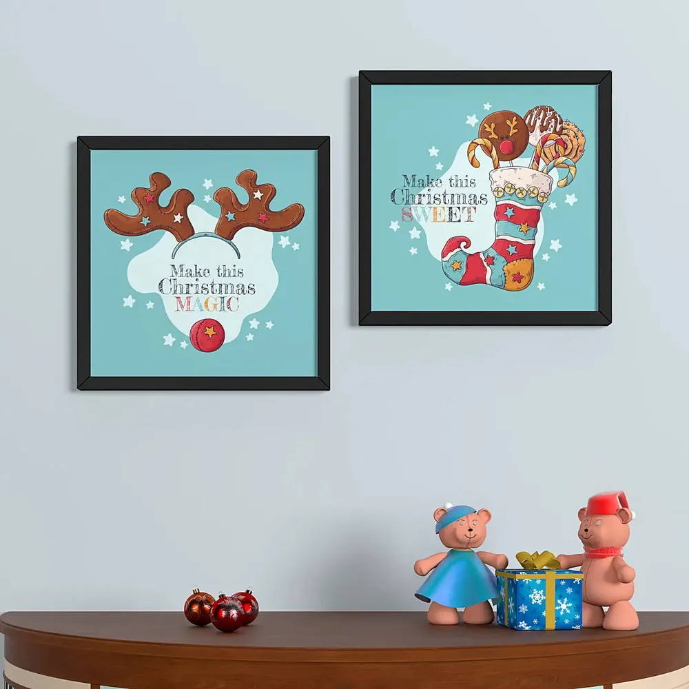 Make this Christmas Magic Set of 2 / Break Resistant Clear Acrylic Glass / 61 cm x 30 cm