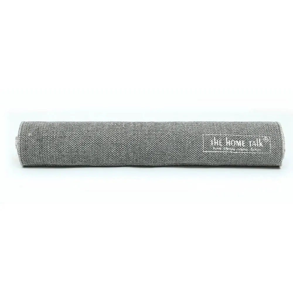 Mandala Art Grey Cotton Yoga Mat