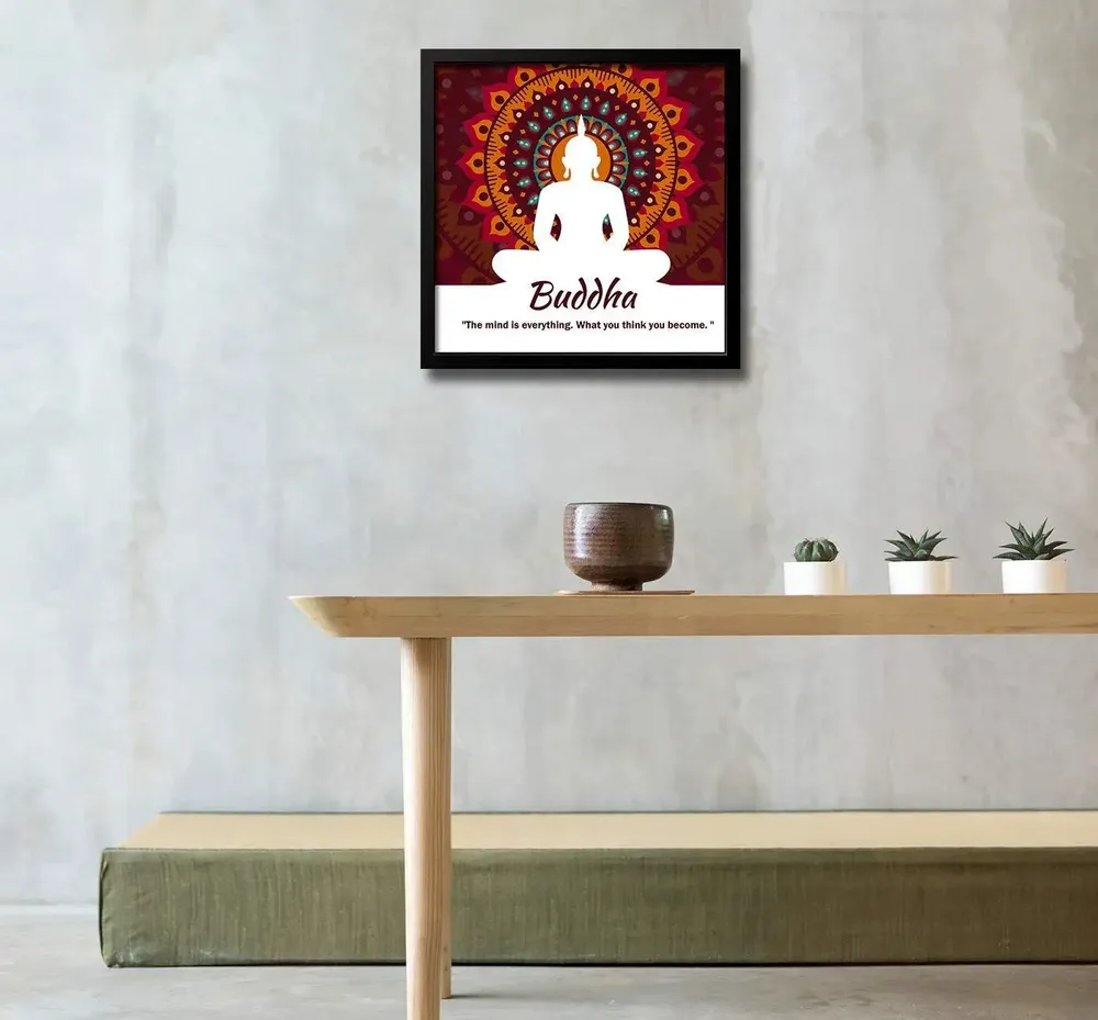 Mandala Buddha Paintings with Black Frames Online /30cm x 30cm