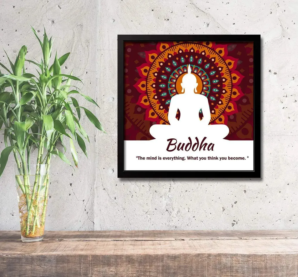 Mandala Buddha Paintings with Black Frames Online /30cm x 30cm