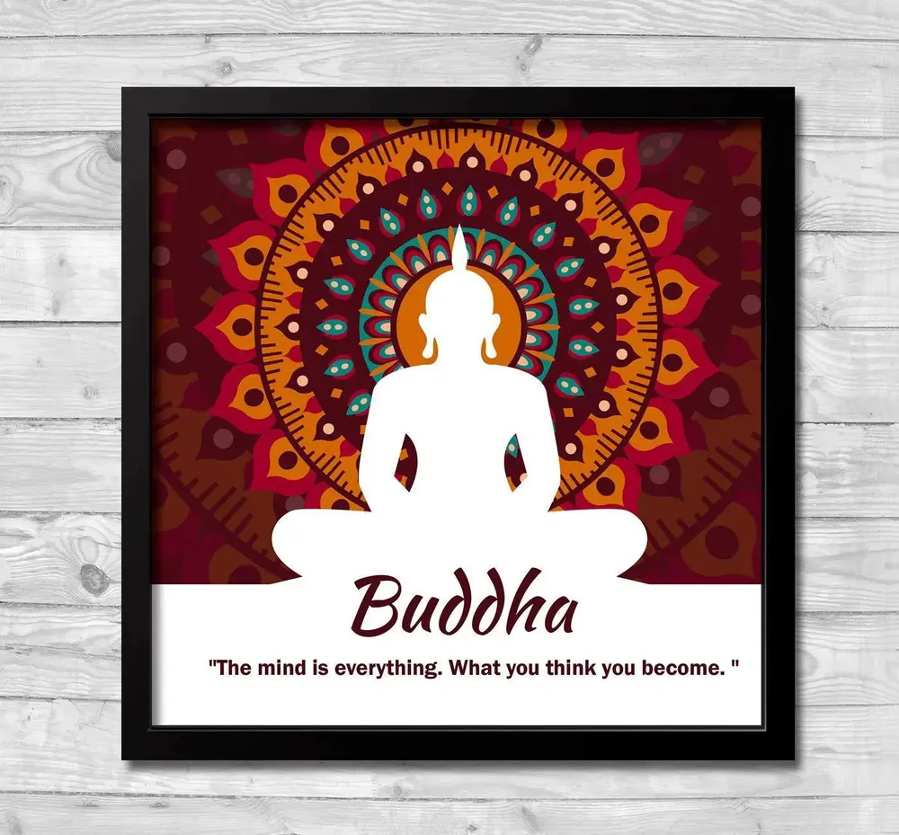 Mandala Buddha Paintings with Black Frames Online /30cm x 30cm