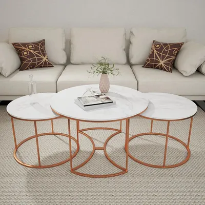 Marble Only For Copper Nesting Tables Trio Set Of 3