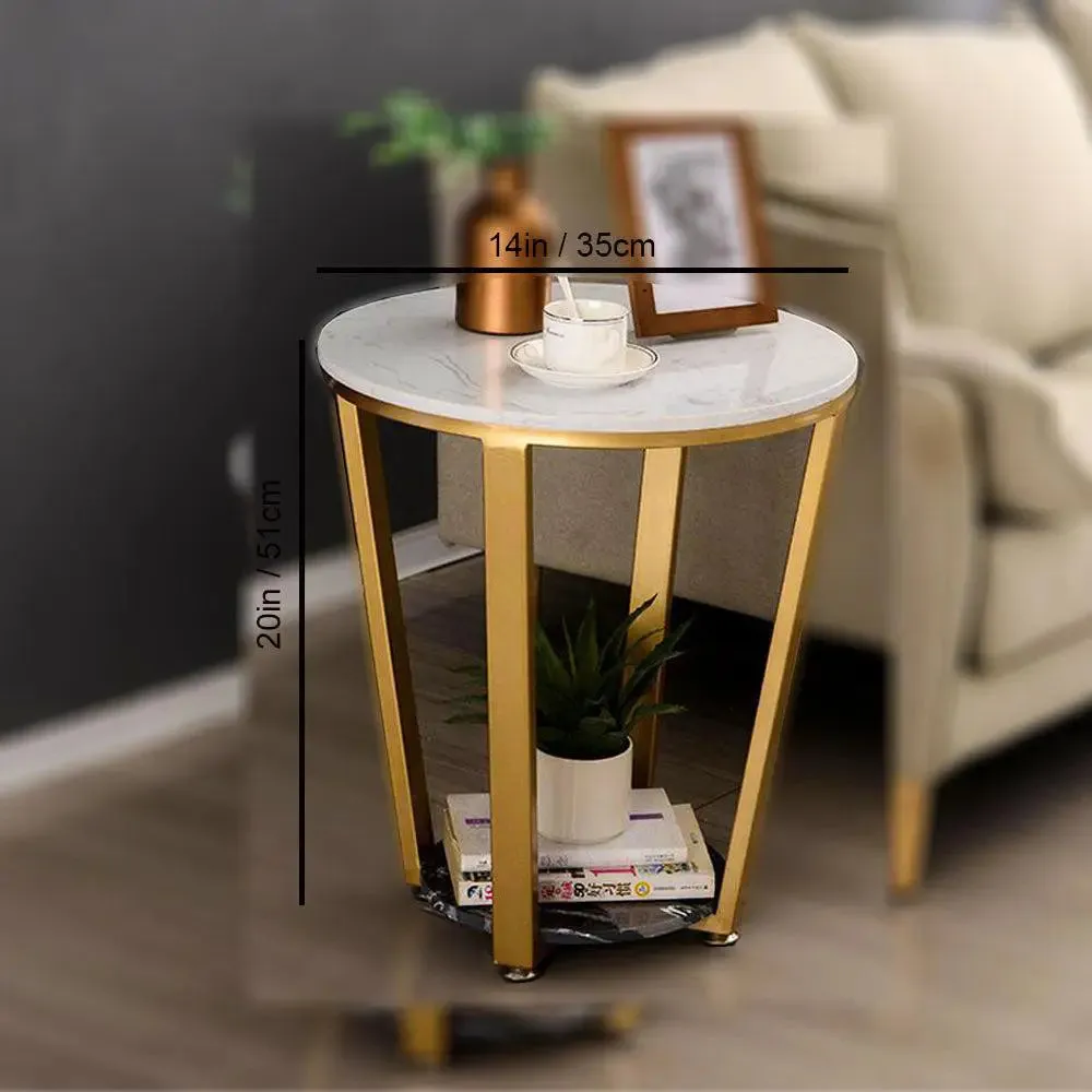 Marble only Golden Tapered Coffee Table