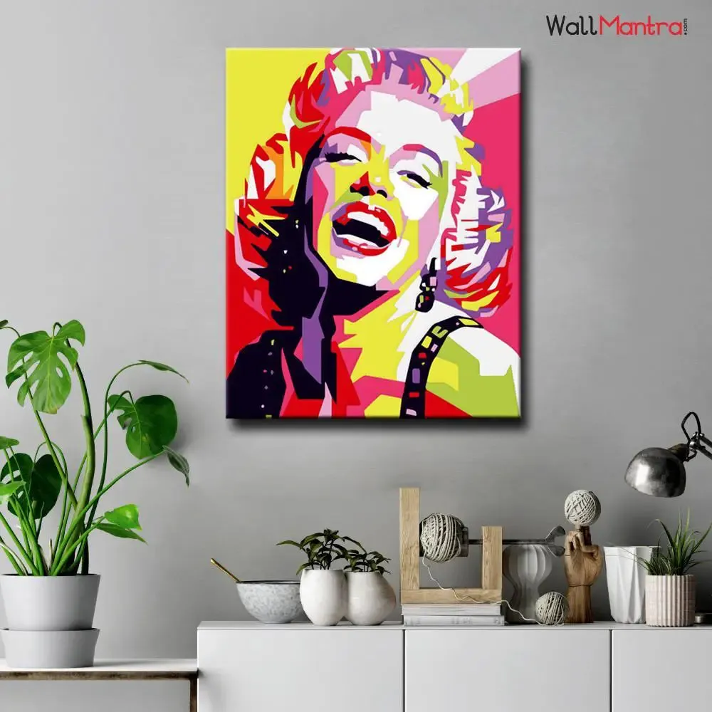 Marilyn Monroe Colourful DIY (Do-It-Yourself) / Paint by numbers canvas painting kit