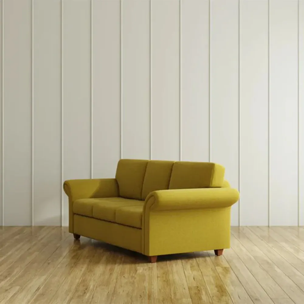 WallMantra Marion 3 Seater Sofa in Yellow