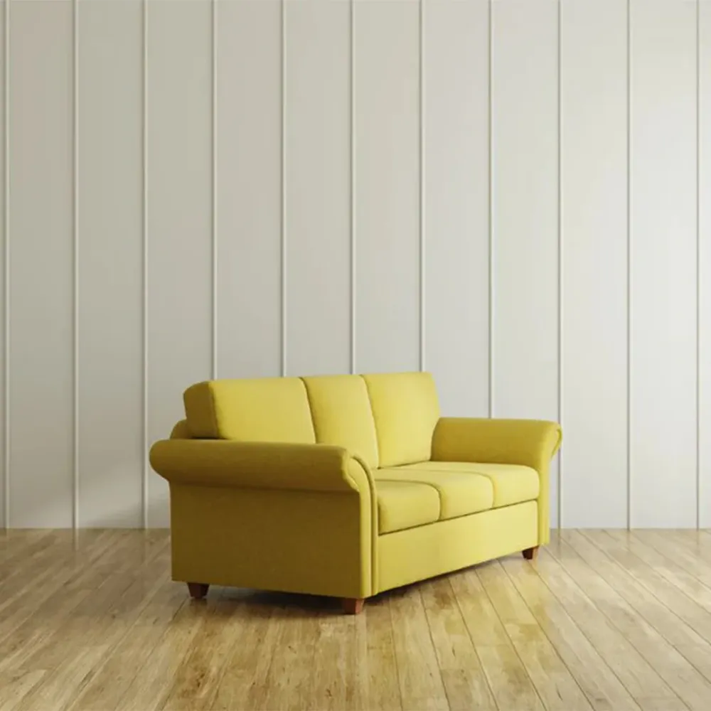 WallMantra Marion 3 Seater Sofa in Yellow