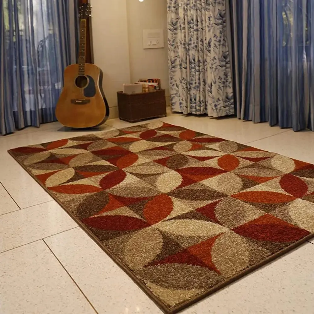 Maroon Abstract Pattern Big Floor Mat