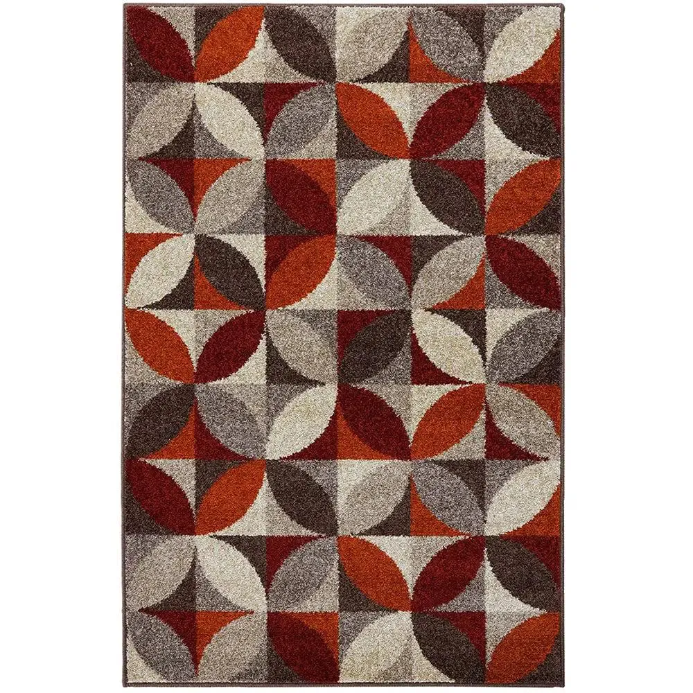 Maroon Abstract Pattern Big Floor Mat