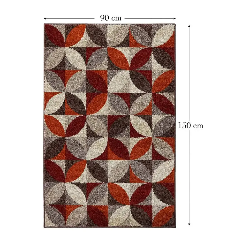 Maroon Abstract Pattern Big Floor Mat
