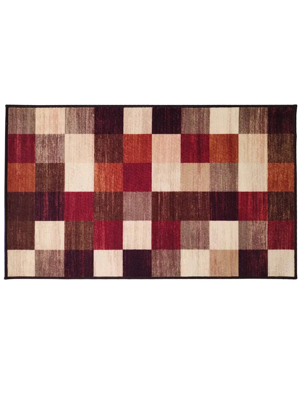 Maroon Color Blocked Printed Premium Area Carpet ( 3 ft x5 ft & 4 ft x 6 ft ) 3X5 ft