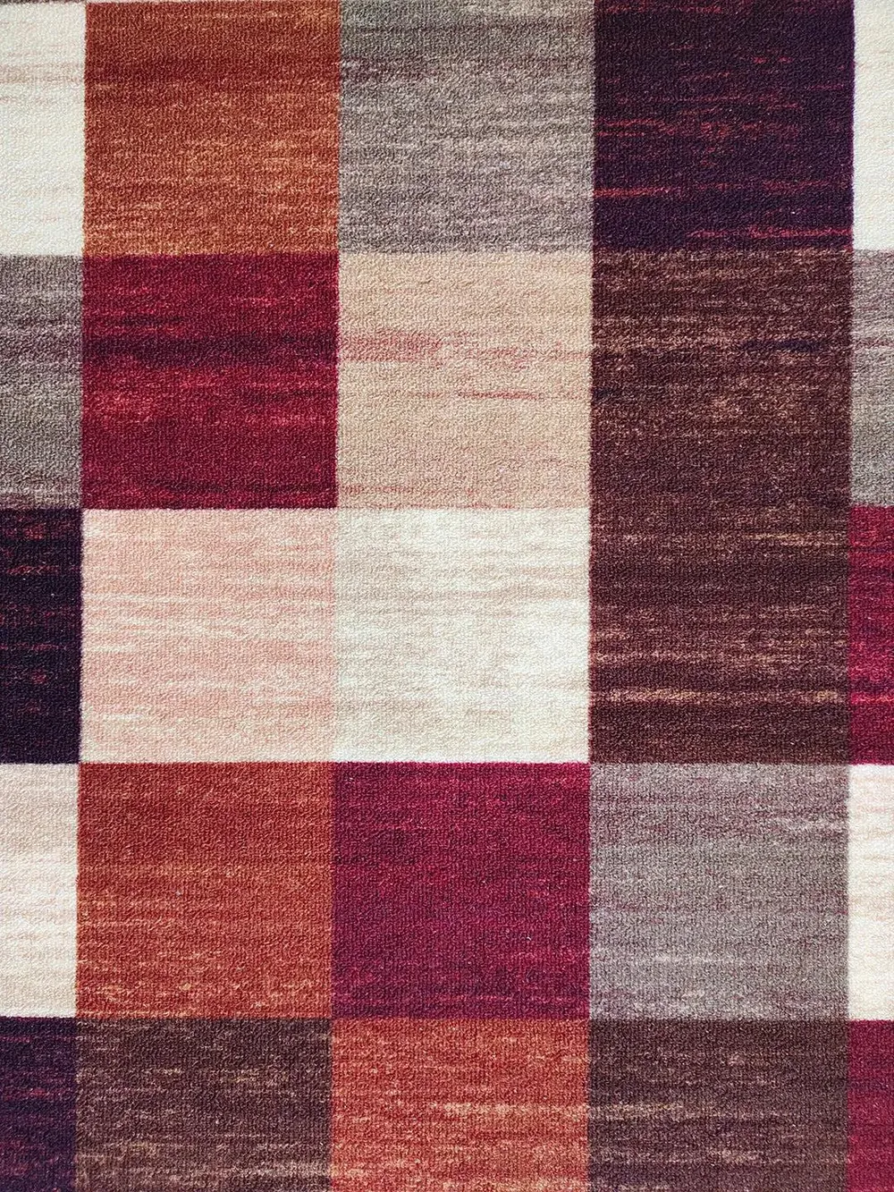 Maroon Color Blocked Printed Premium Area Carpet ( 3 ft x5 ft & 4 ft x 6 ft ) 3X5 ft