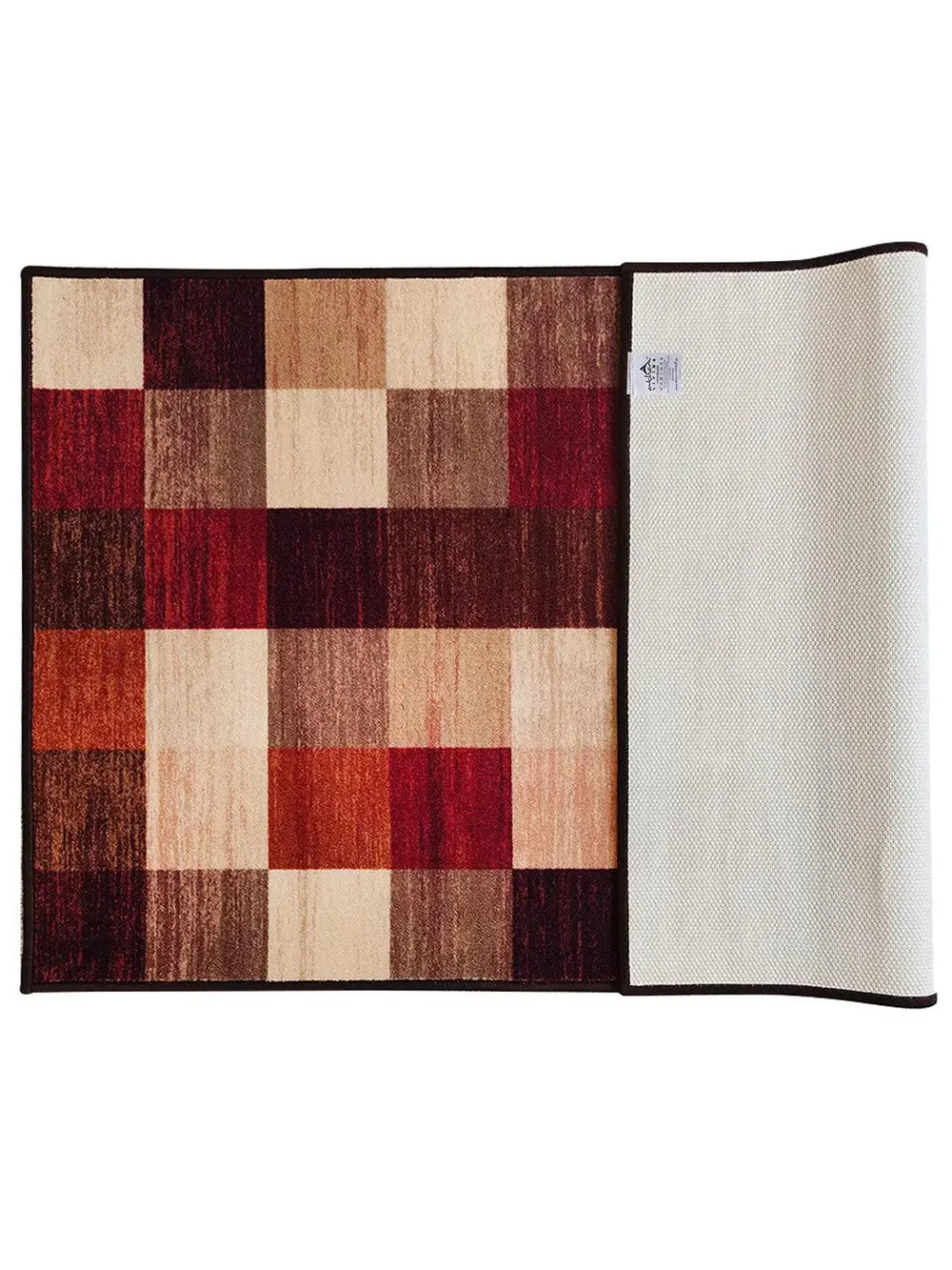 Maroon Color Blocked Printed Premium Area Carpet ( 3 ft x5 ft & 4 ft x 6 ft ) 3X5 ft