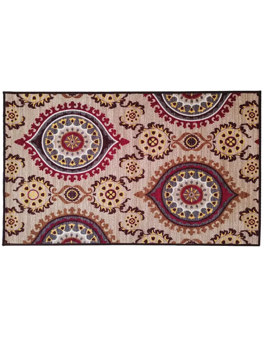 Maroon Ethnic Designer Printed Premium Area Carpet ( 3 ft x5 ft & 4 ft x 6 ft ) 3X5 ft