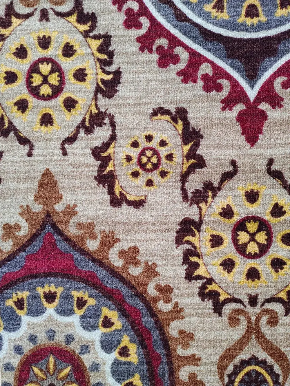Maroon Ethnic Designer Printed Premium Area Carpet ( 3 ft x5 ft & 4 ft x 6 ft ) 3X5 ft
