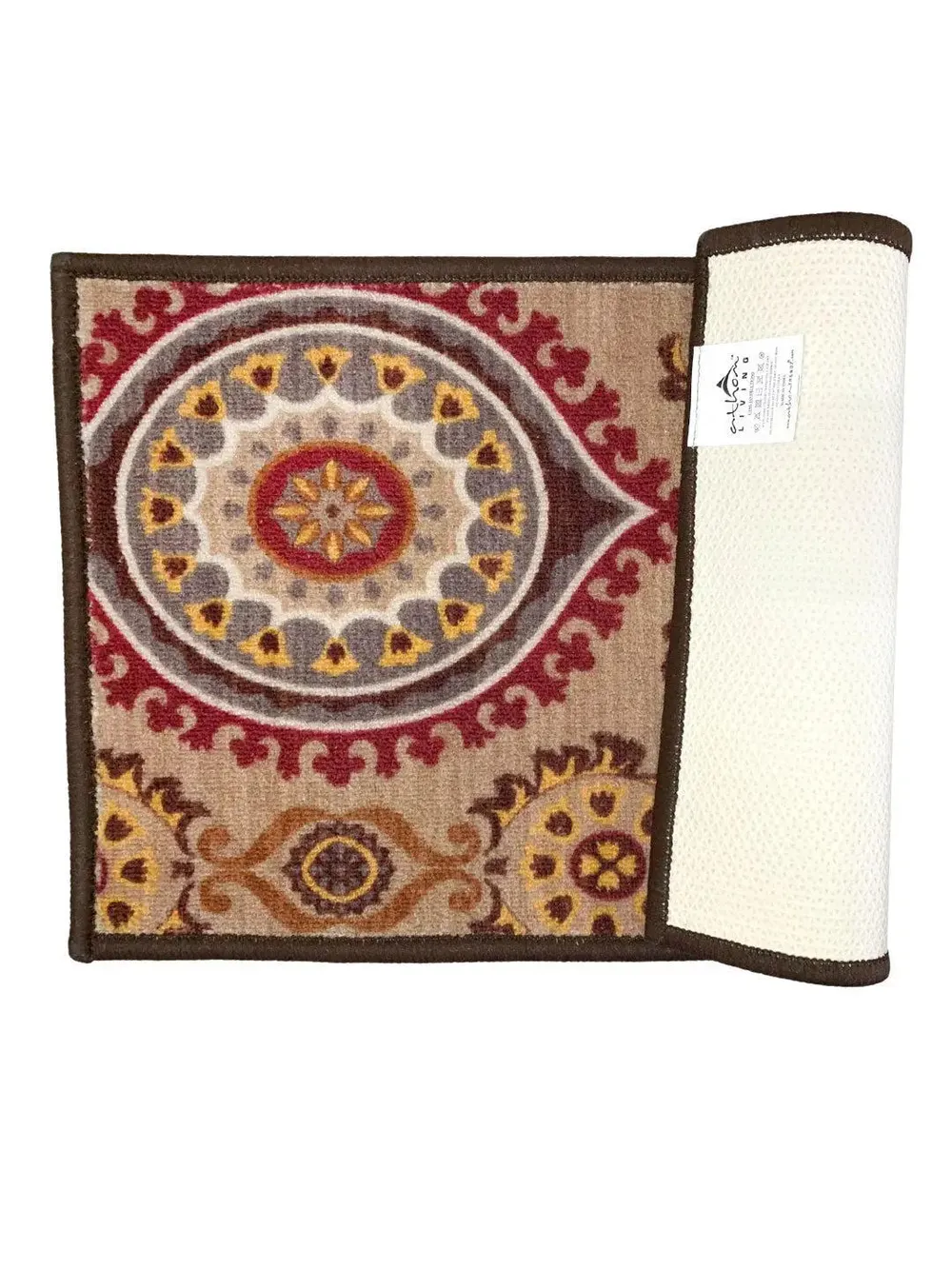 Maroon Ethnic Designer Printed Premium Doormat (14 X 22 )Inches