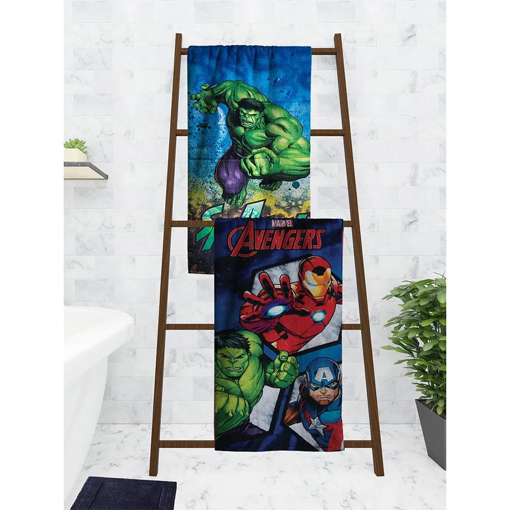 Marvel Avengers & The Hulk Kids Bath Towels Set Of 2