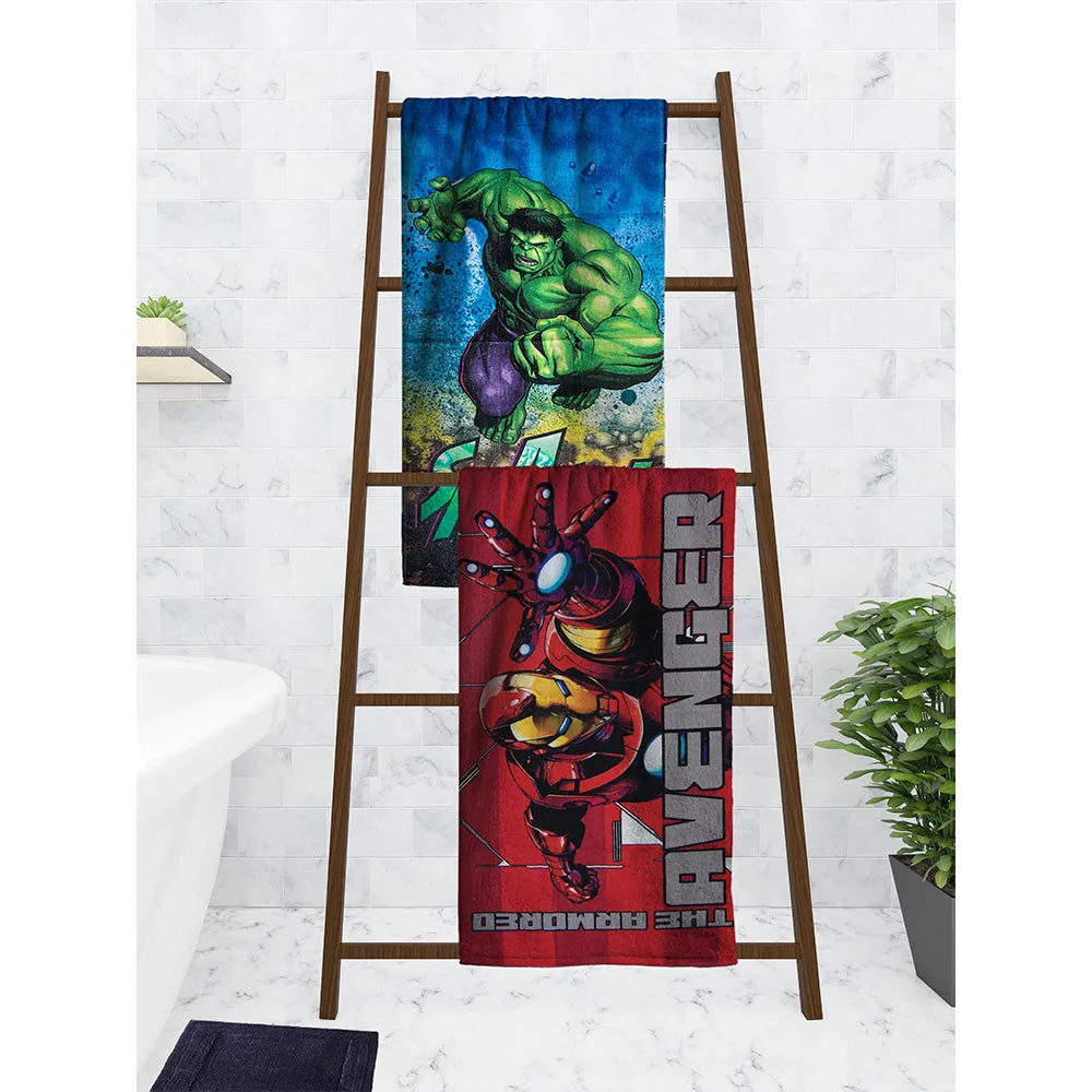 Marvel Avengers & The Hulk Kids Bath Towels Set Of 2