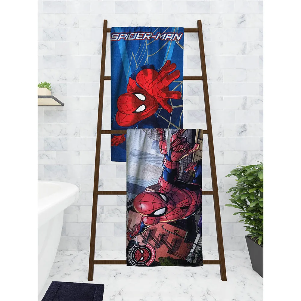 Marvel Blue&Red Spiderman Bath Towels Set Of 2