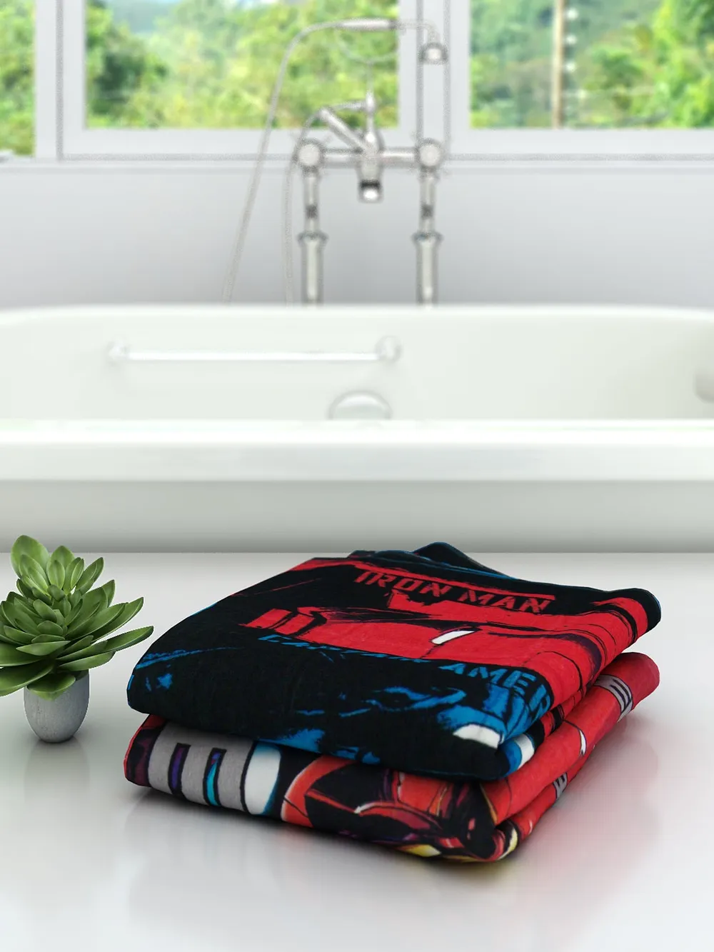 Marvel Captain America/The Hulk/Thor Avengers Kids Bath Towels Set Of 2