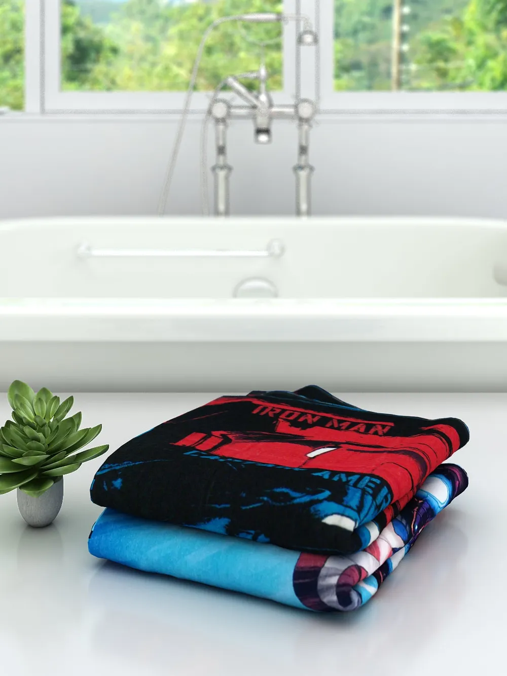 Marvel Captain America/The Hulk/Thor Avengers Kids Bath Towels Set Of 2