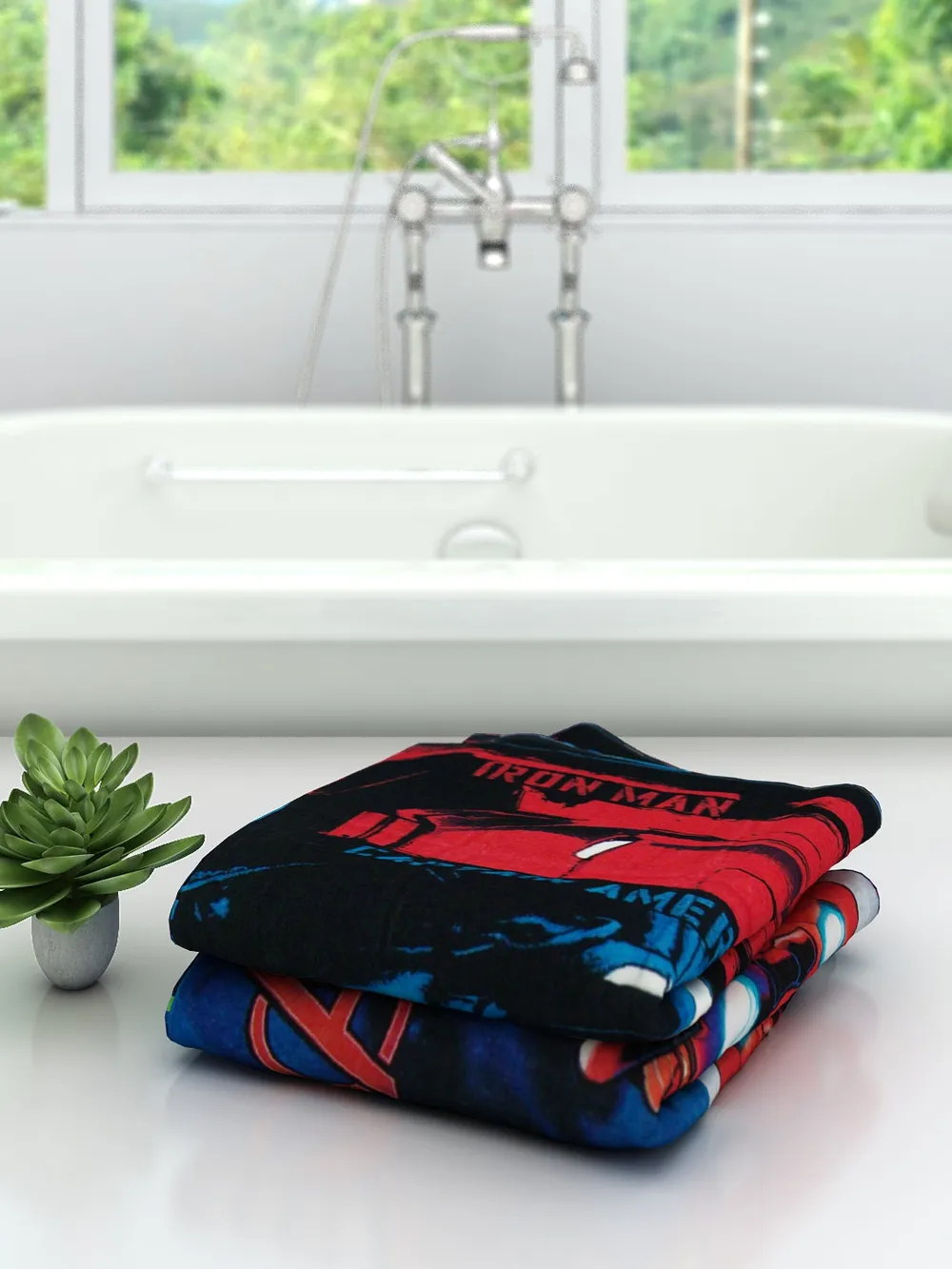 Marvel Captain America/The Hulk/Thor Avengers Kids Bath Towels Set Of 2