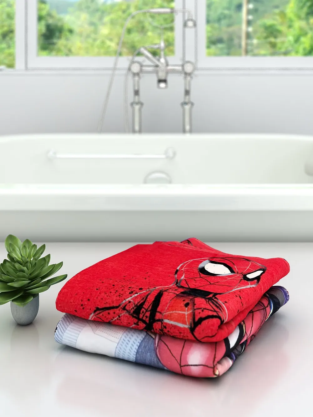 Marvel I Am Amazing Spiderman Kids Bath Towels Set Of 2