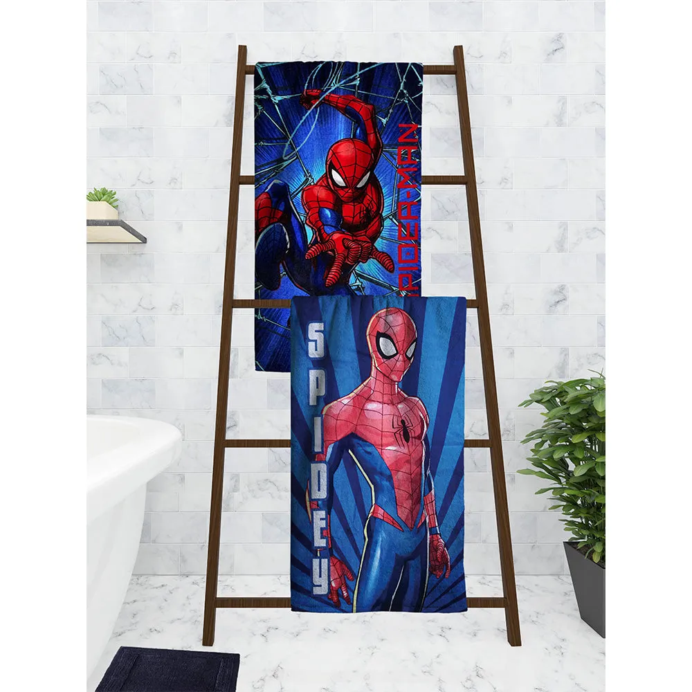 Marvel Red & Blue Spiderman Kids Cotton Bath Towel