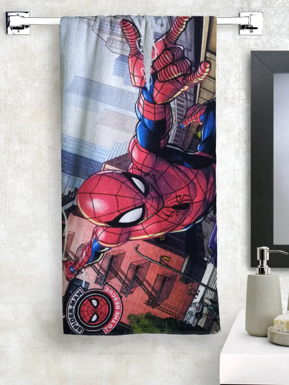 Marvel Red Spiderman Kids Cotton Bath Towel