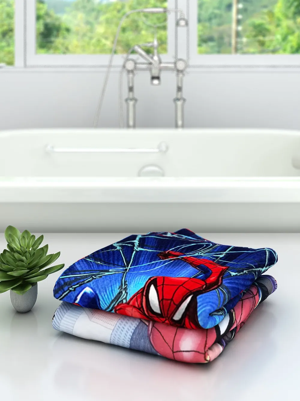 Marvel Spiderman Kids Bath Towels Set Of 2