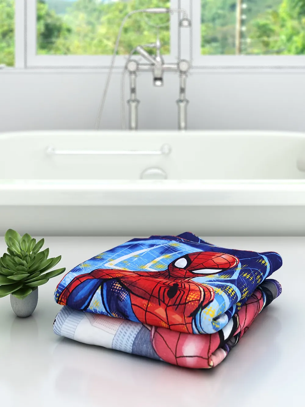 Marvel Spiderman Kids Bath Towels Set Of 2