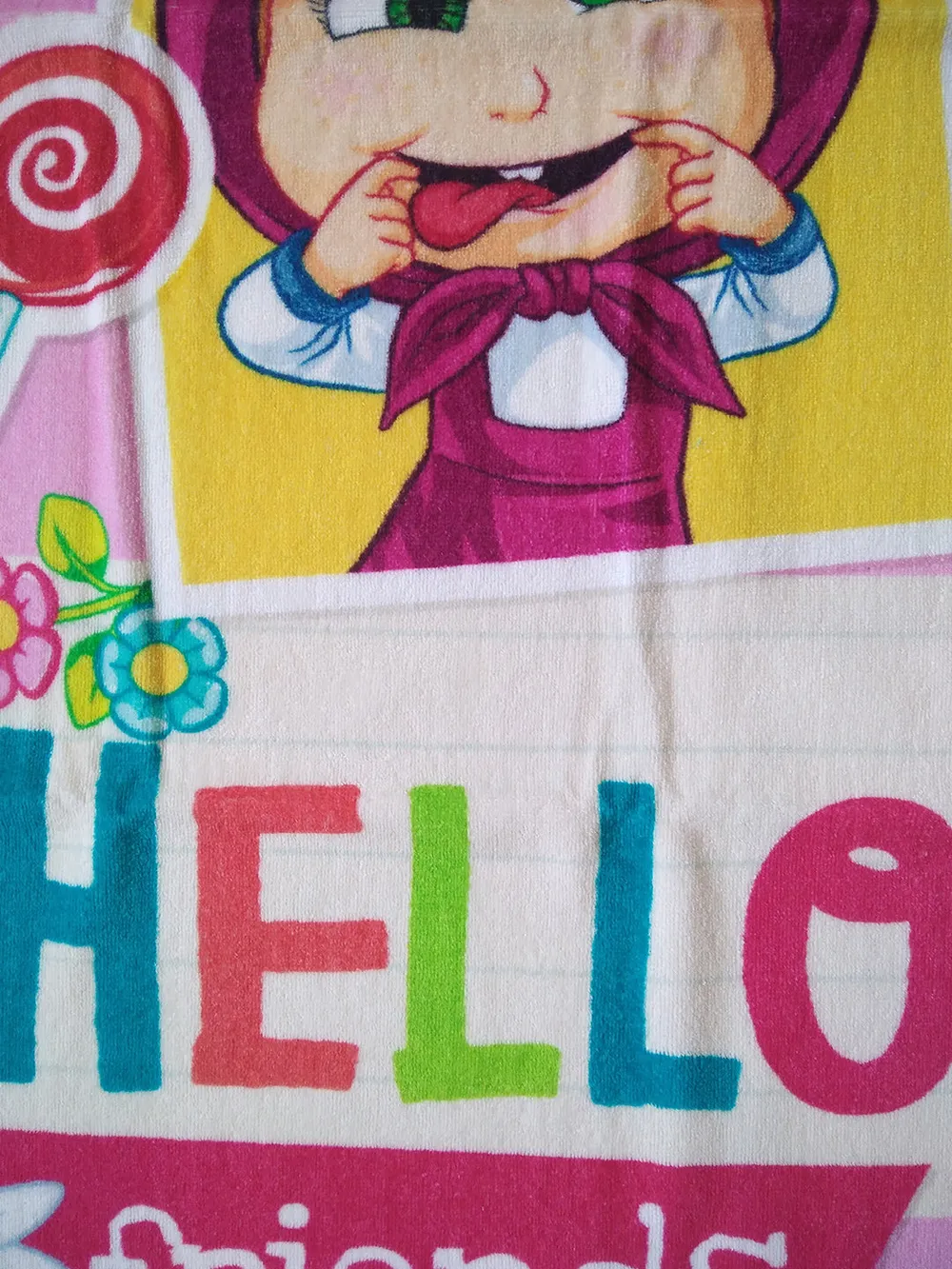 Mash & The Bear Kids Pink Cotton Bath Towel