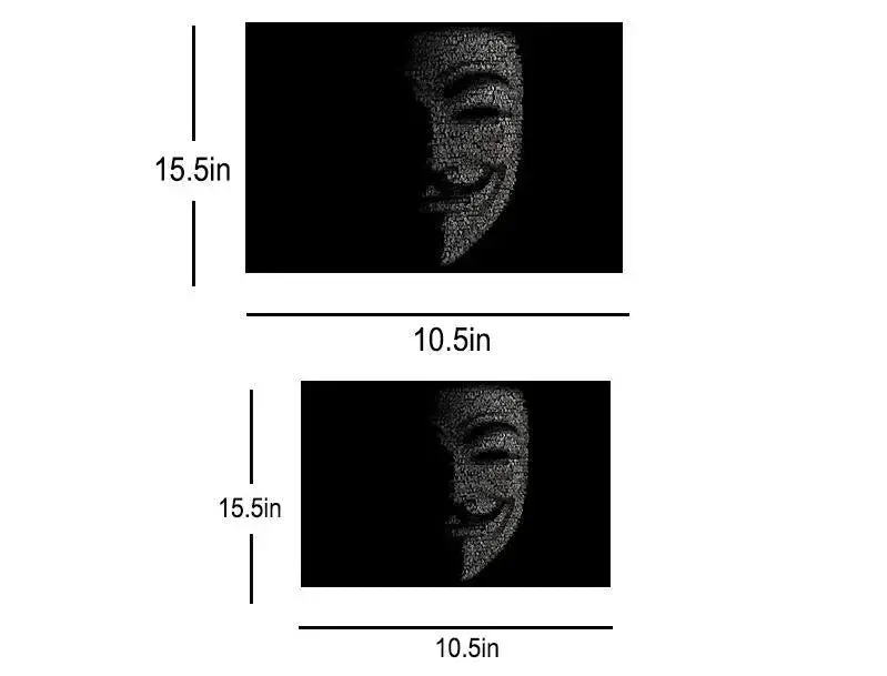 Masks Laptop Skin Premium Quality (Free Size For 13 Inch to 15.6 Inch)